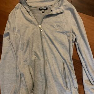 PLAYBOY Women's Light Gray Zip-Up Jacket